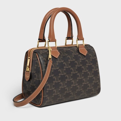 Celine 셀린느 트리오페 캔버스 미니 보스턴백 브라운 탑핸들