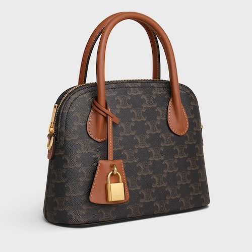 Celine 셀린느 Teen Honorine 트리오프 코팅 캔버스 토트백 브라운