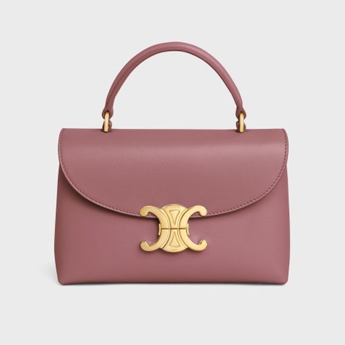 Celine 셀린느 Nino 트리오므프 탑핸들백 스무스 카프스킨 로즈 핑크 골드 하드웨어