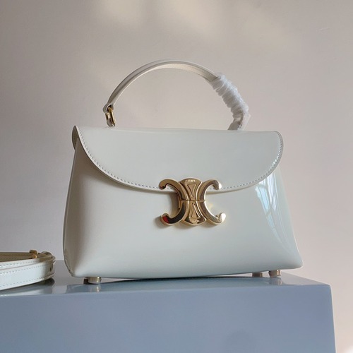 Celine 셀린느 TEEN NINO 탑핸들백 페이턴트 레더 블랙 골드