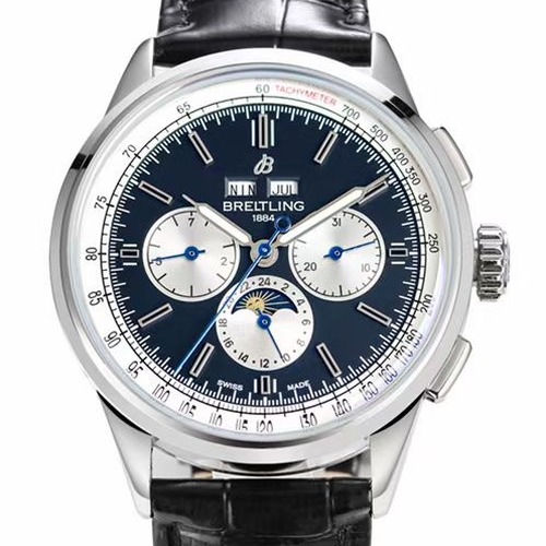 BREITLING Premier B25 Chronograph 42 브라이틀링 프리미어 B25 크로노그래프 42mm 실버네이비