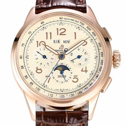  BREITLING Premier B25 Chronograph 42 브라이틀링 프리미어 B25 크로노그래프 42mm 골드베젤