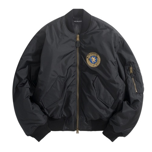 BALENCIAGA 발렌시아가 FW2025 파일럿 자수 항공 점퍼 블랙