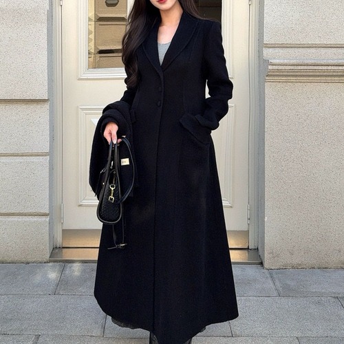 Dior 디올 우아한 Lady 롱 더블페이스 울 코트