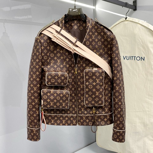 Louis Vuitton 루이비통 클래식 모노그램 가죽 재킷