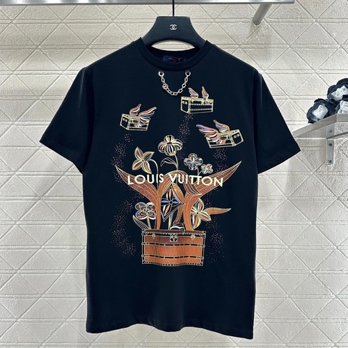 Louis Vuitton 루이비통 루이 비통 플라워 프린트 코튼 티셔츠