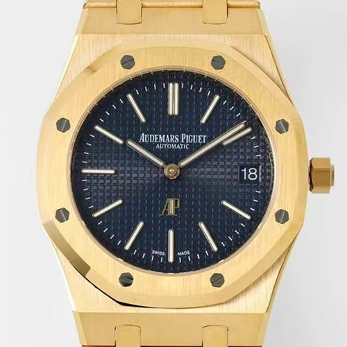 Audemars Piguet Royal Oak Extra-Thin 39mm Ref.15202 오데마 피게 로얄 오크 엑스트라 씬 39mm 골드베젤 블랙다이얼
