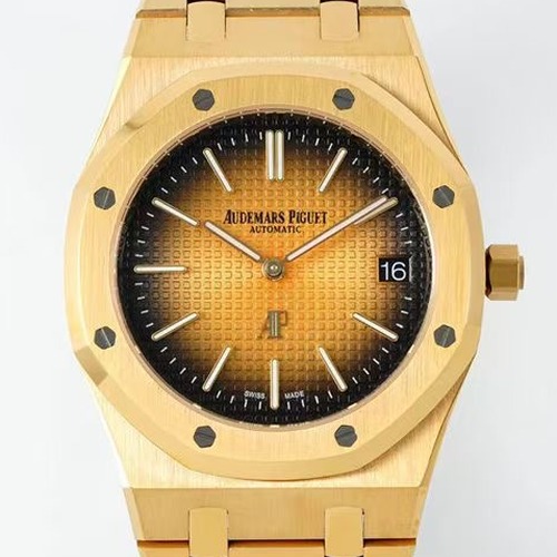 Audemars Piguet Royal Oak Extra-Thin 39mm Ref.15202 오데마 피게 로얄 오크 엑스트라 씬 39mm 골드베젤 브라운다이얼