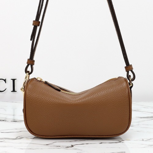 GUCCI 구찌 Half Horsebit 숄더백 브라운 19.5CM
