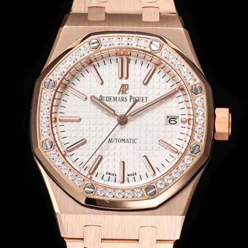 Audemars Piguet Royal Oak Selfwinding 37mm 15451ST 오데마 피게 로열 오크 여성용 셀프와인딩 37mm 15451 브론즈골드 화이트베젤