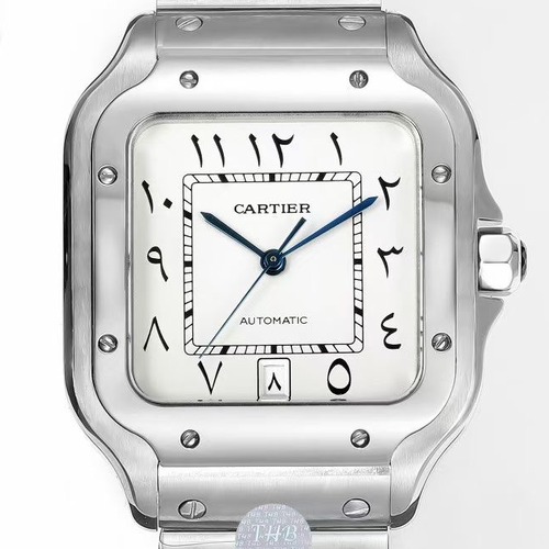 CARTIER Santos de Cartier Large 39.8mm 까르띠에 산토스 스테인리스 스틸 오토매틱 시계 화이트다이얼