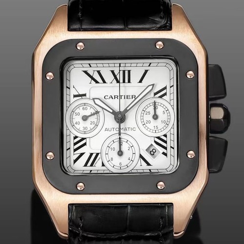 Cartier Santos de Cartier Chronograph 42mm 까르띠에 산토스 드 까르띠에 크로노그래프 42mm 오토매틱 화이트다이얼