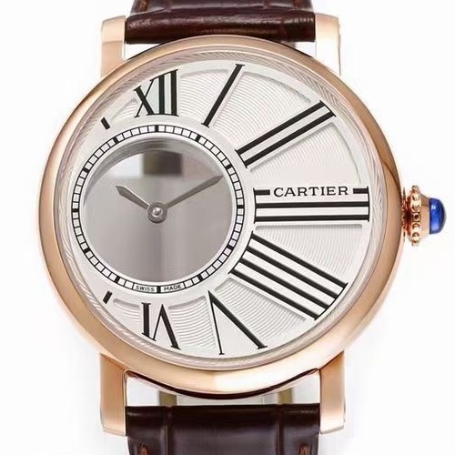 Cartier Rotonde de Cartier Floating Hours 42.5mm Automatic 까르띠에 로통드 드 까르띠에 플로팅 아워 42.5mm 오토매틱 골드베젤 