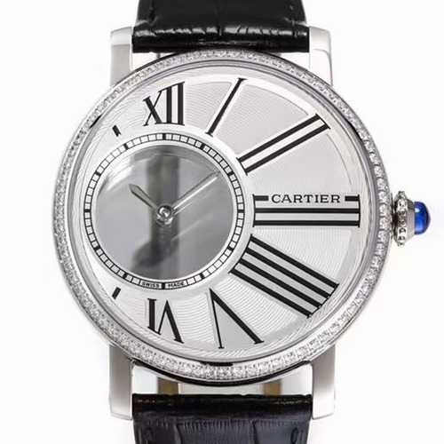 Cartier Rotonde de Cartier Floating Hours 42.5mm Automatic 까르띠에 로통드 드 까르띠에 플로팅 아워 42.5mm 오토매틱 쥬얼 실버베젤