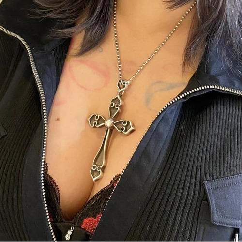 Chrome Hearts Heart Cross Pendant 크롬하츠 하트 크로스 펜던트 925