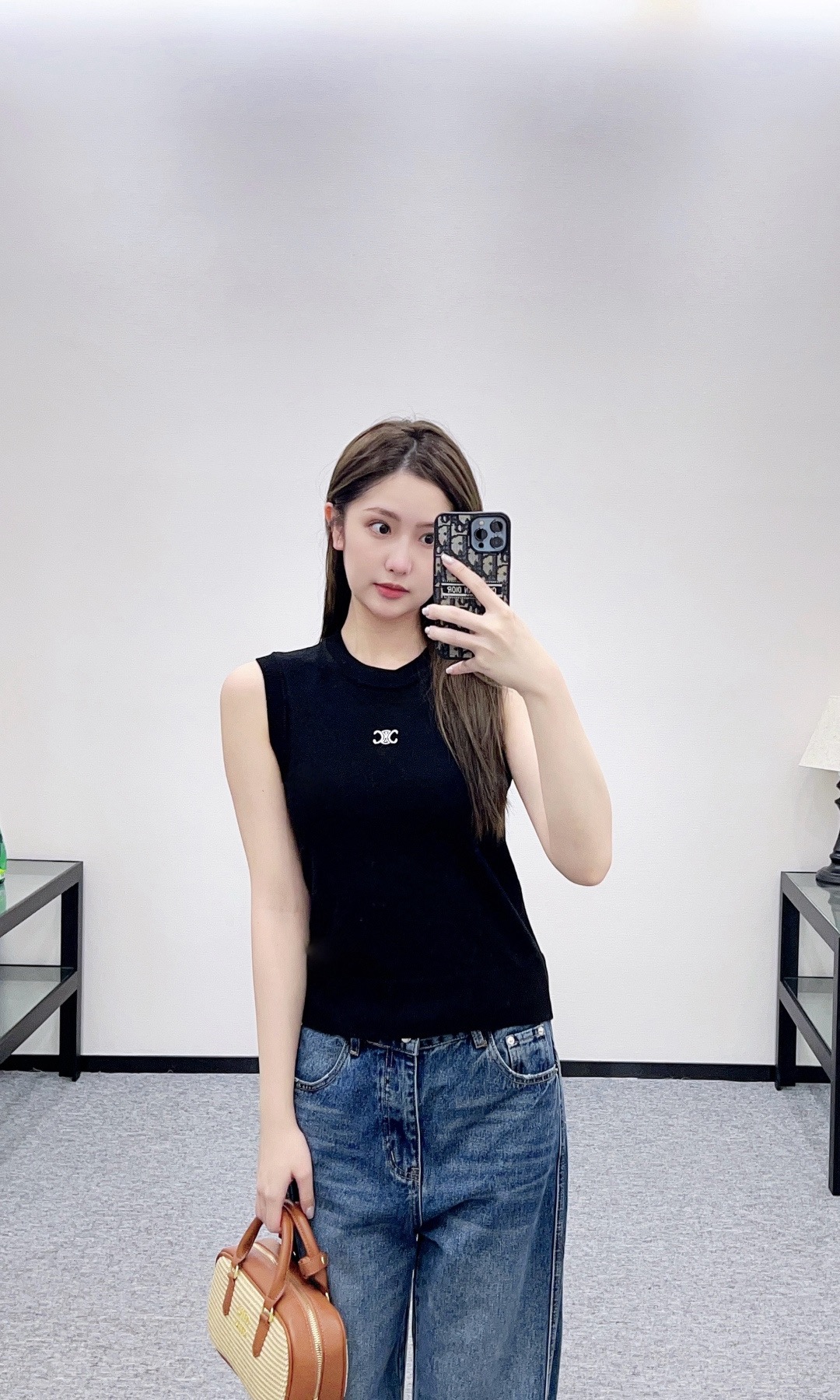 Celine 셀린느 Celin 셀린 로고 니트 민소매 탑 2