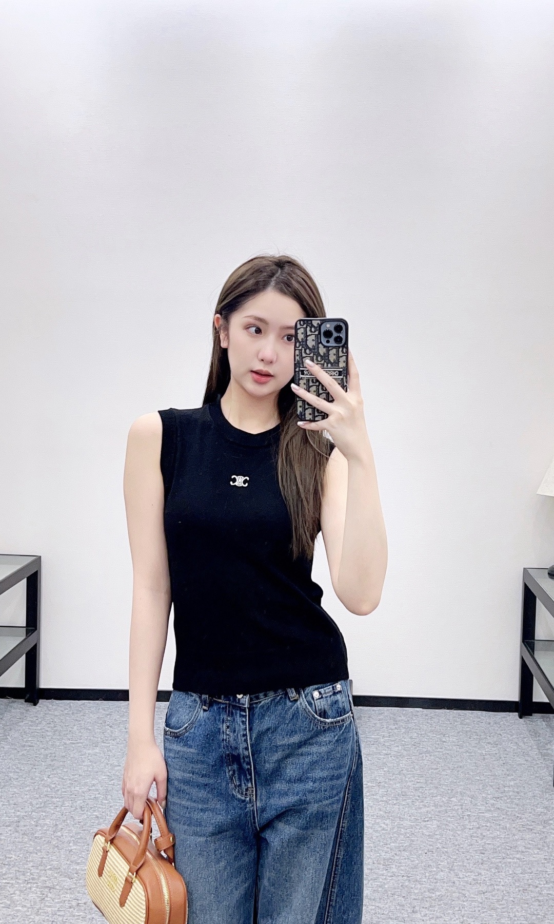 Celine 셀린느 Celin 셀린 로고 니트 민소매 탑 4