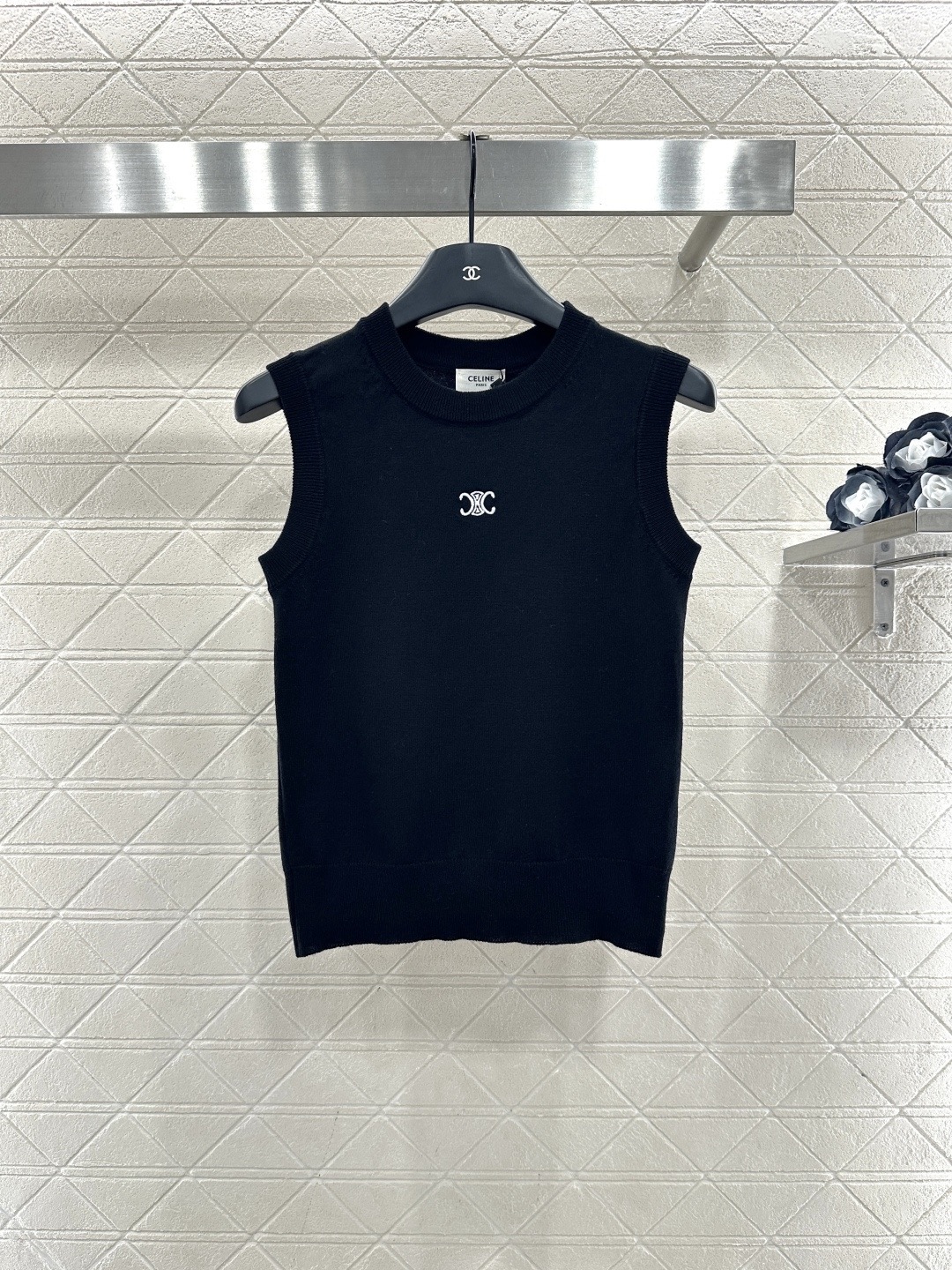 Celine 셀린느 Celin 셀린 로고 니트 민소매 탑 7
