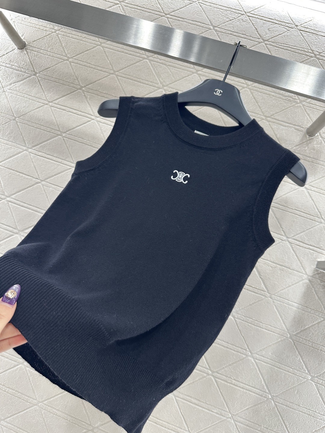 Celine 셀린느 Celin 셀린 로고 니트 민소매 탑 12