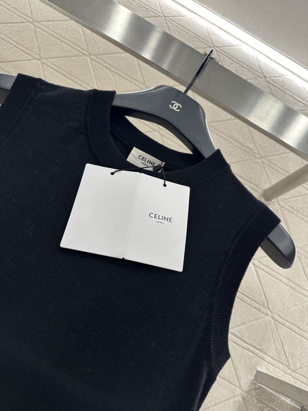 Celine 셀린느 Celin 셀린 로고 니트 민소매 탑 13