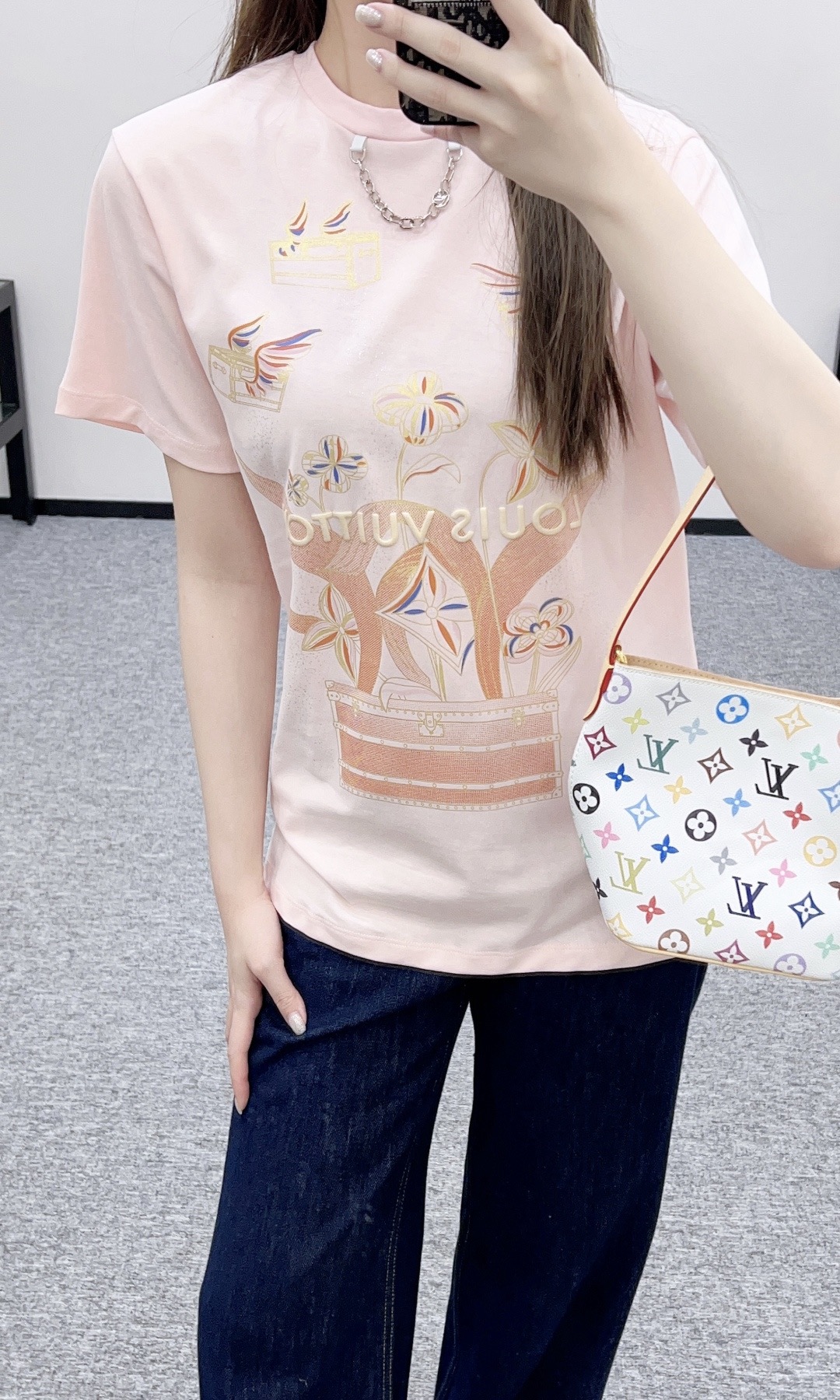 Louis Vuitton 루이비통 루이 비통 플라워 프린트 코튼 티셔츠 6