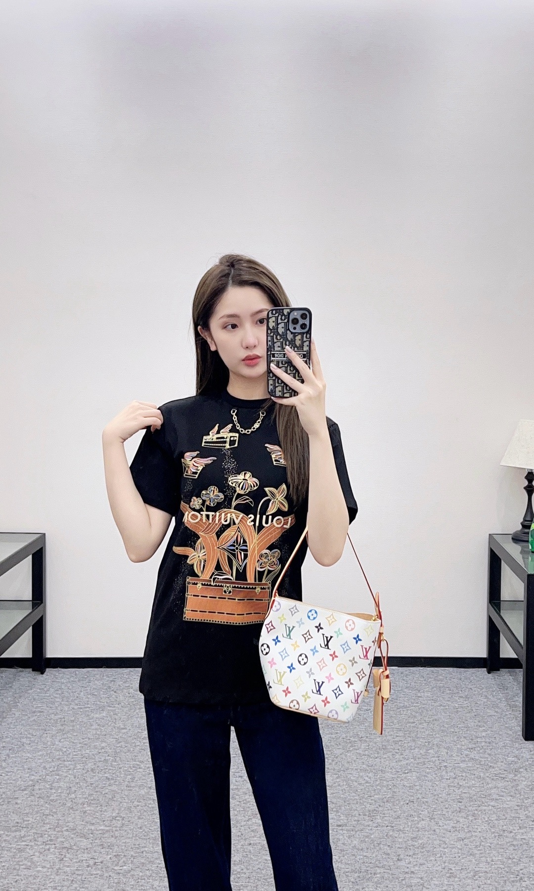 Louis Vuitton 루이비통 루이 비통 플라워 프린트 코튼 티셔츠 4