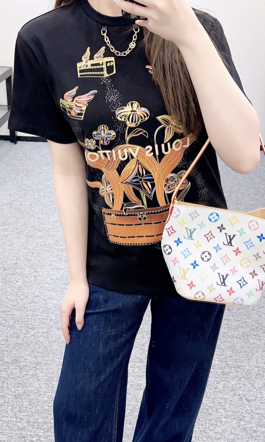 Louis Vuitton 루이비통 루이 비통 플라워 프린트 코튼 티셔츠 6