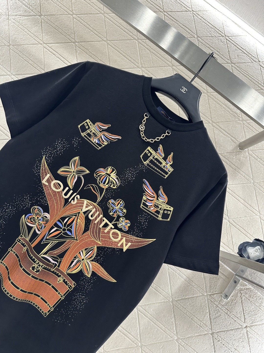 Louis Vuitton 루이비통 루이 비통 플라워 프린트 코튼 티셔츠 10