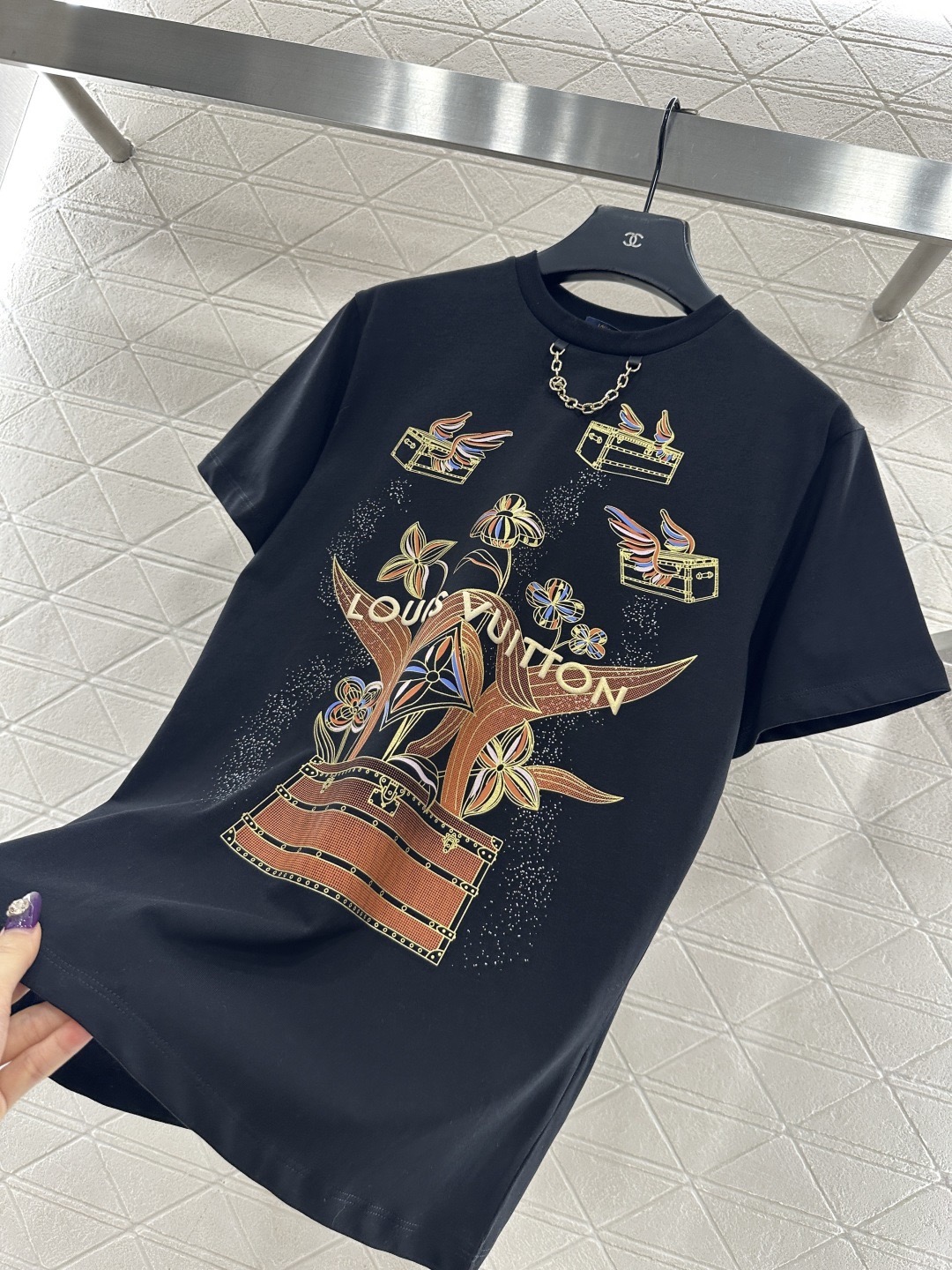 Louis Vuitton 루이비통 루이 비통 플라워 프린트 코튼 티셔츠 14