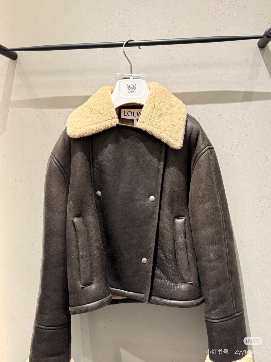 Loewe 로에베 에코 무톤 양털 라이더 자켓 9