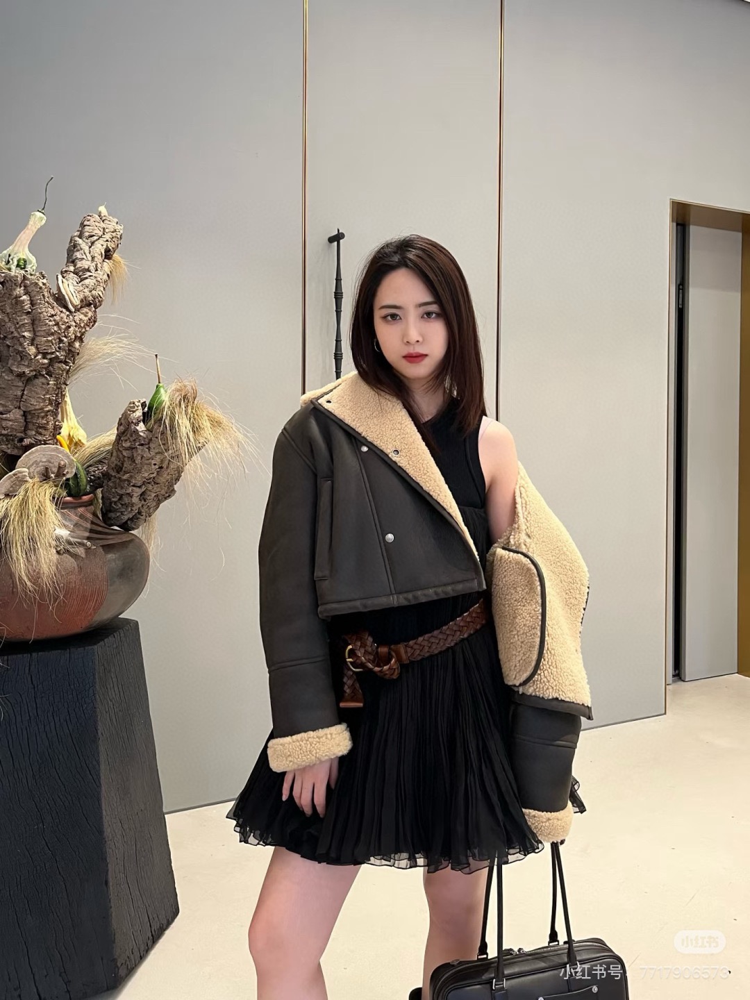 Loewe 로에베 에코 무톤 양털 라이더 자켓 11