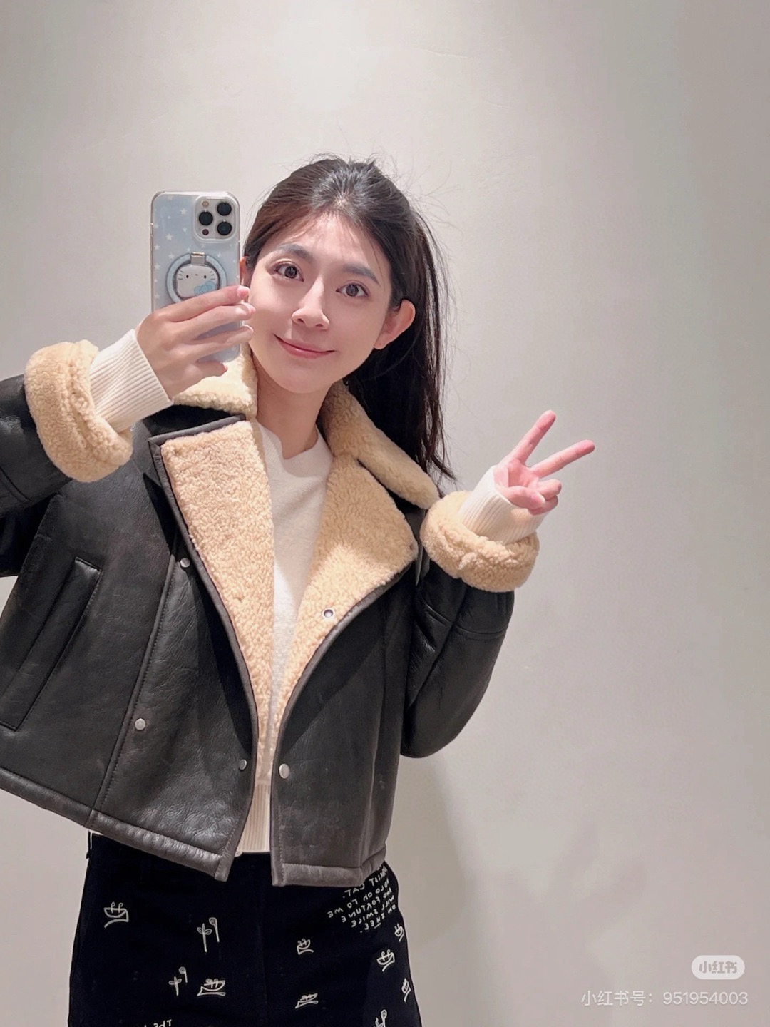 Loewe 로에베 에코 무톤 양털 라이더 자켓 18