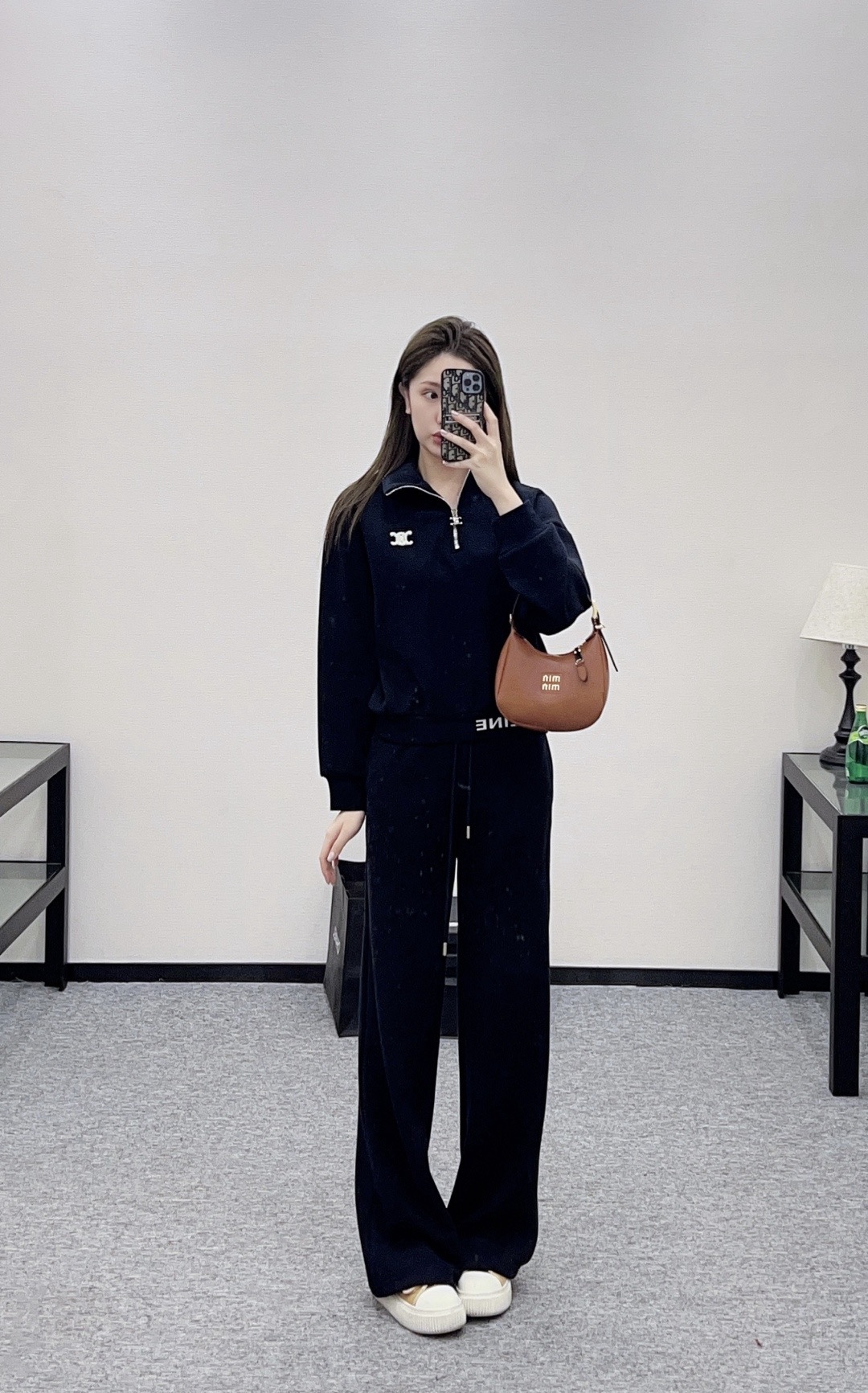 Celine 셀린느 셀린 반집업 로고 트레이닝 세트 2