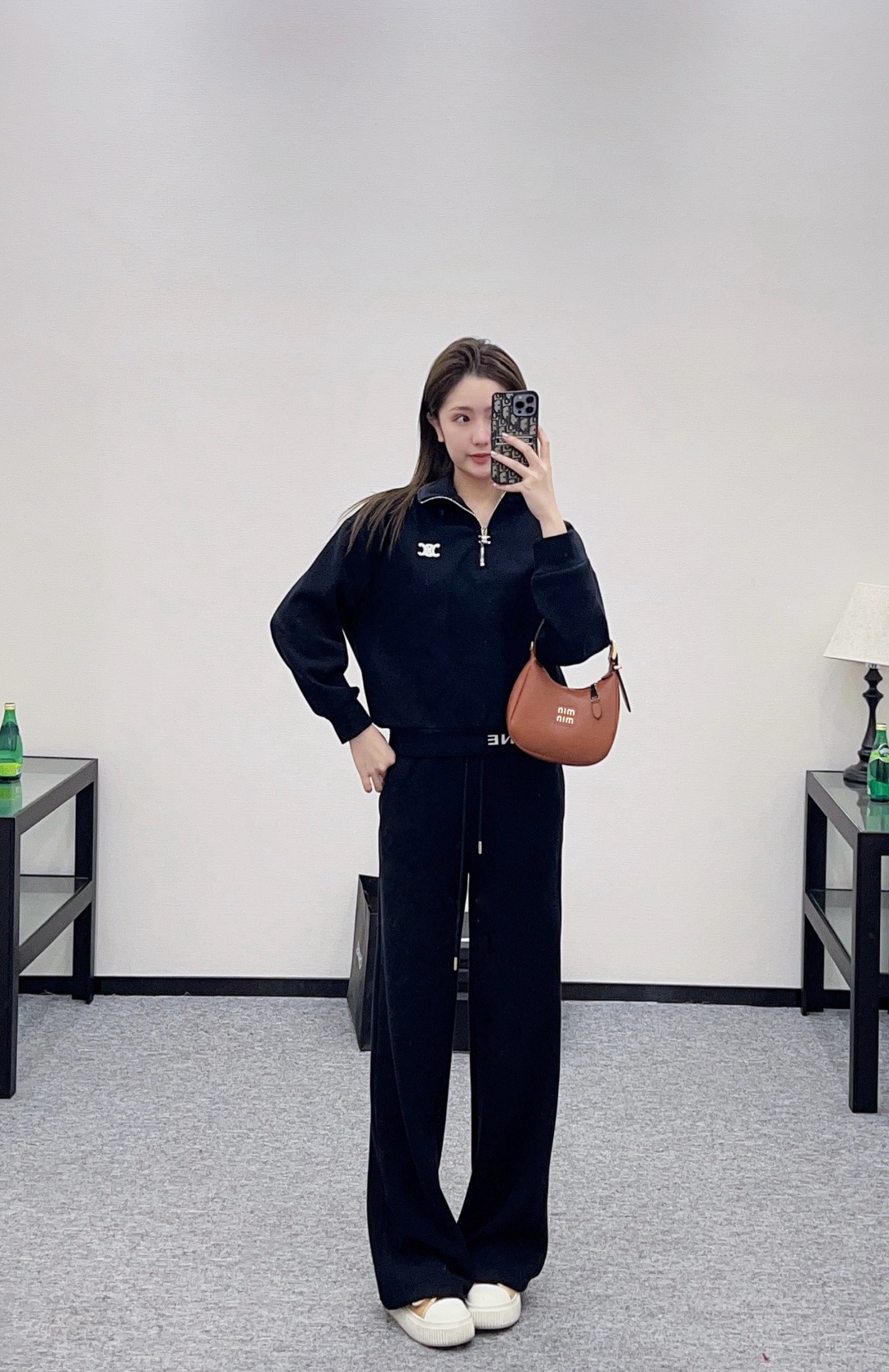 Celine 셀린느 셀린 반집업 로고 트레이닝 세트 3