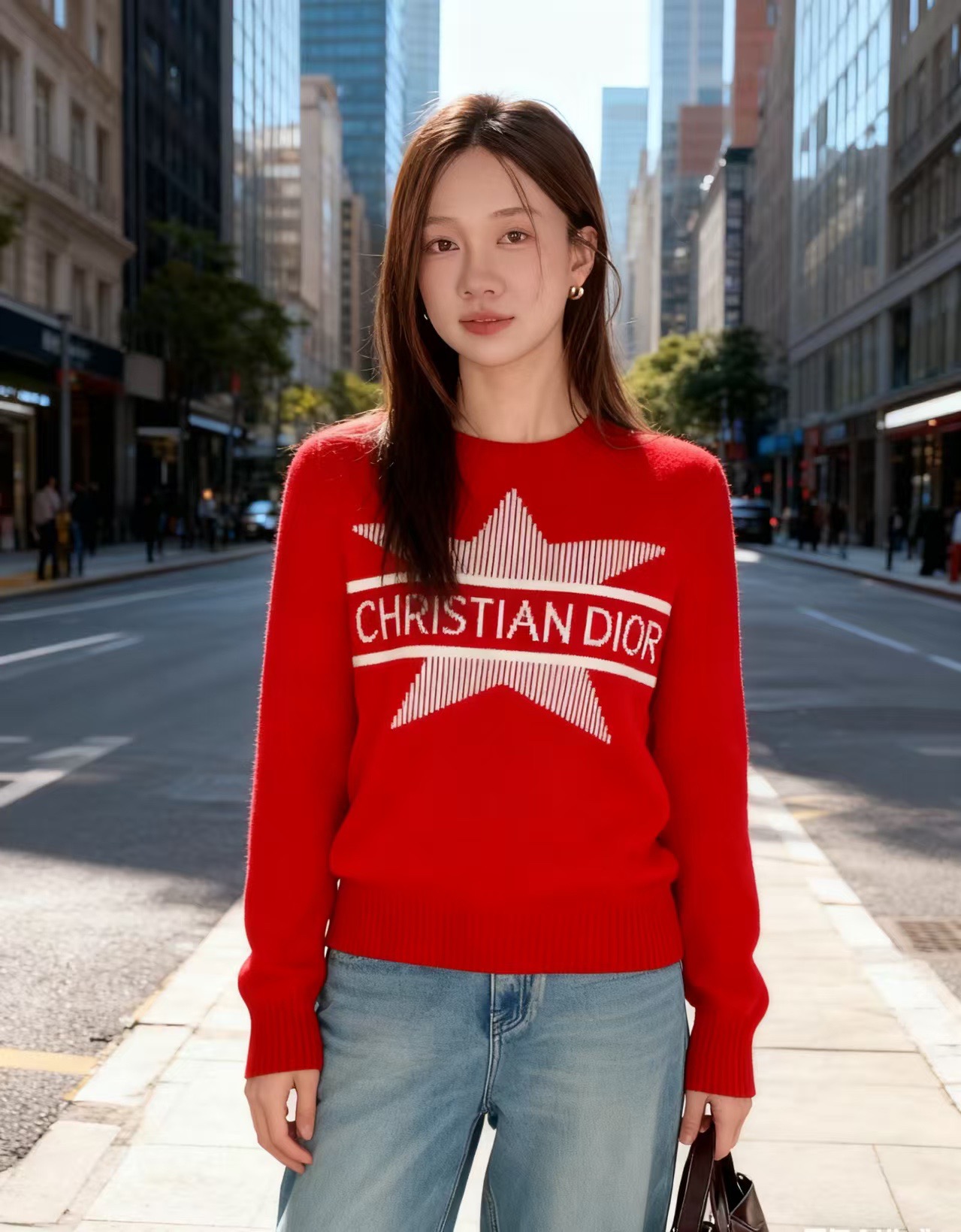 Christian Dior 크리스찬 디올 스타 로고 레드 니트 풀오버 3