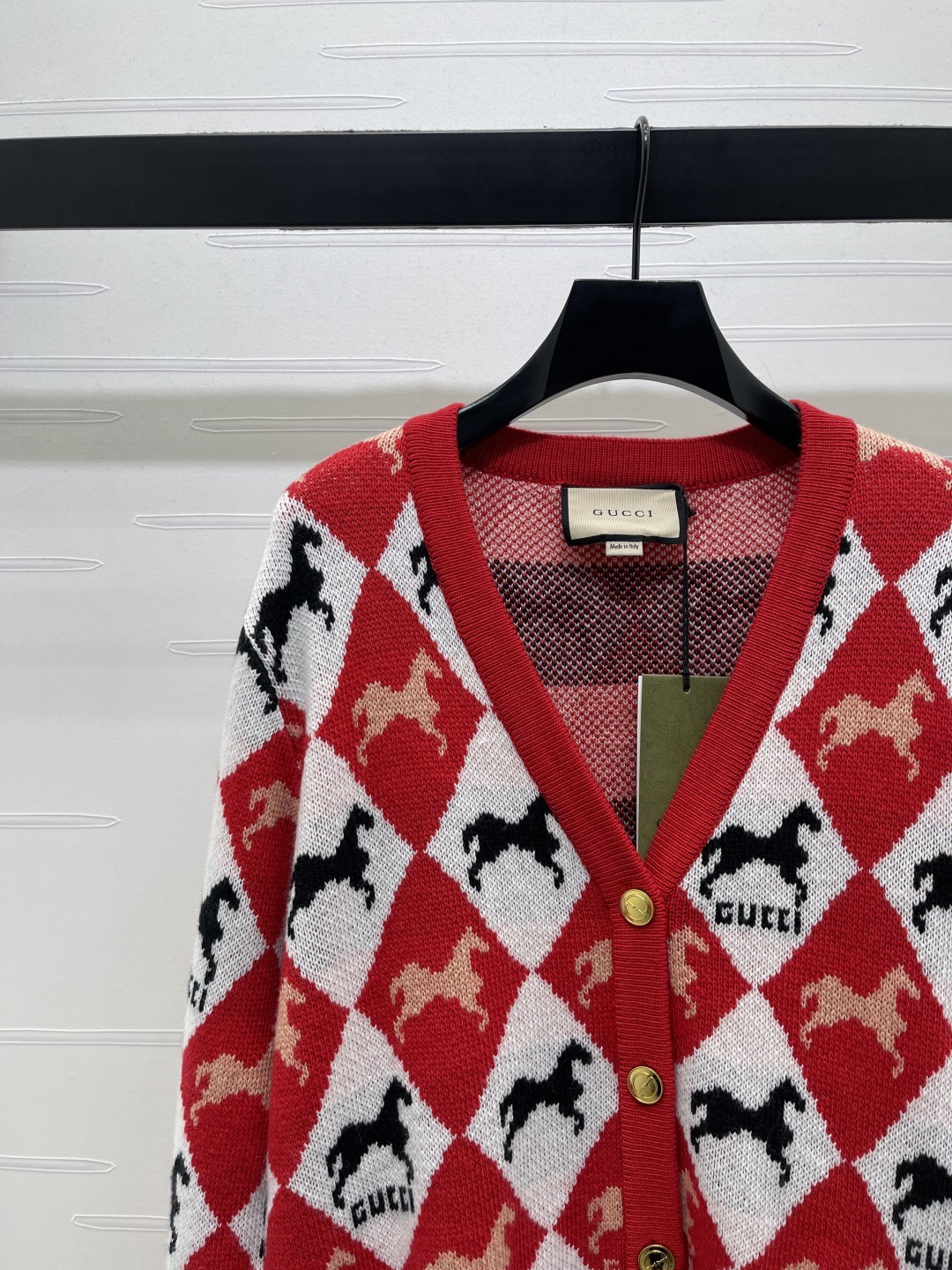 Gucci 구찌 마상 아가일 V넥 니트 가디건 14