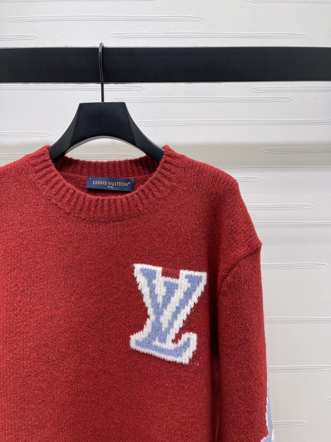 Louis Vuitton 루이비통 루이 비통 로고 자카드 핑크 울 니트 2
