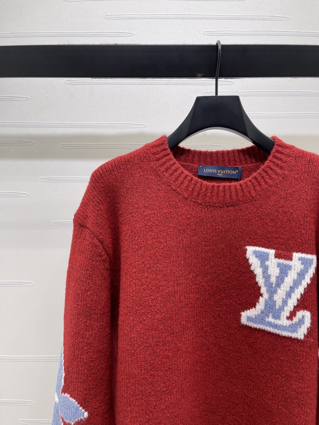 Louis Vuitton 루이비통 루이 비통 로고 자카드 핑크 울 니트 3