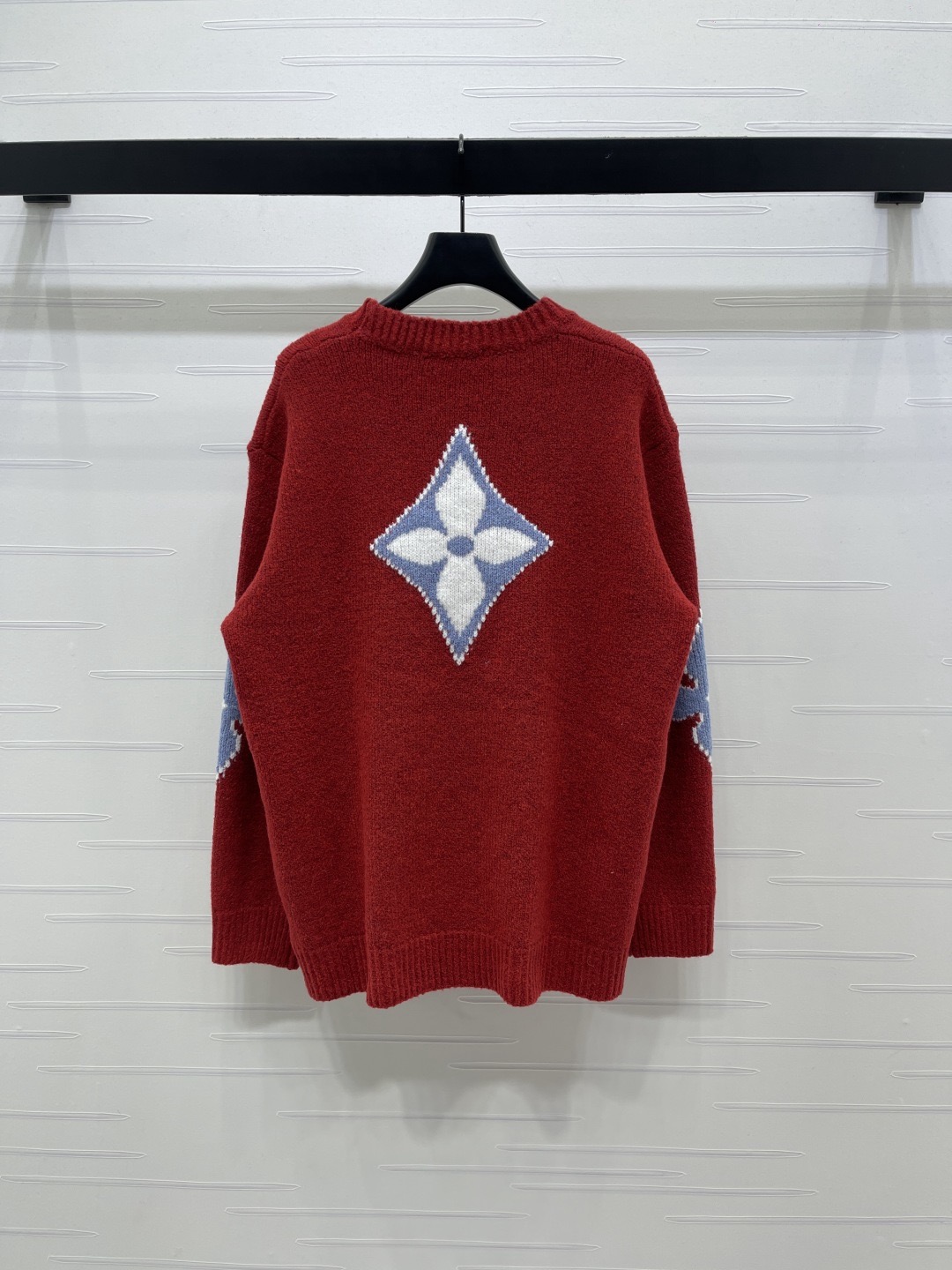 Louis Vuitton 루이비통 루이 비통 로고 자카드 핑크 울 니트 8