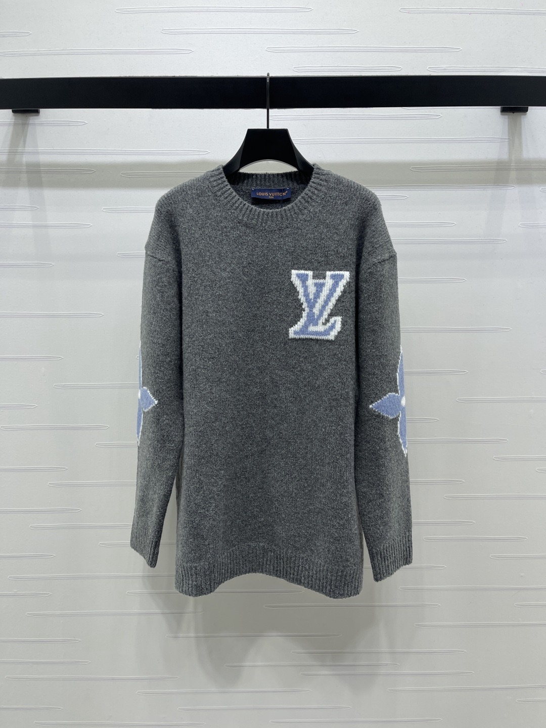 Louis Vuitton 루이비통 루이 비통 로고 자카드 핑크 울 니트 1