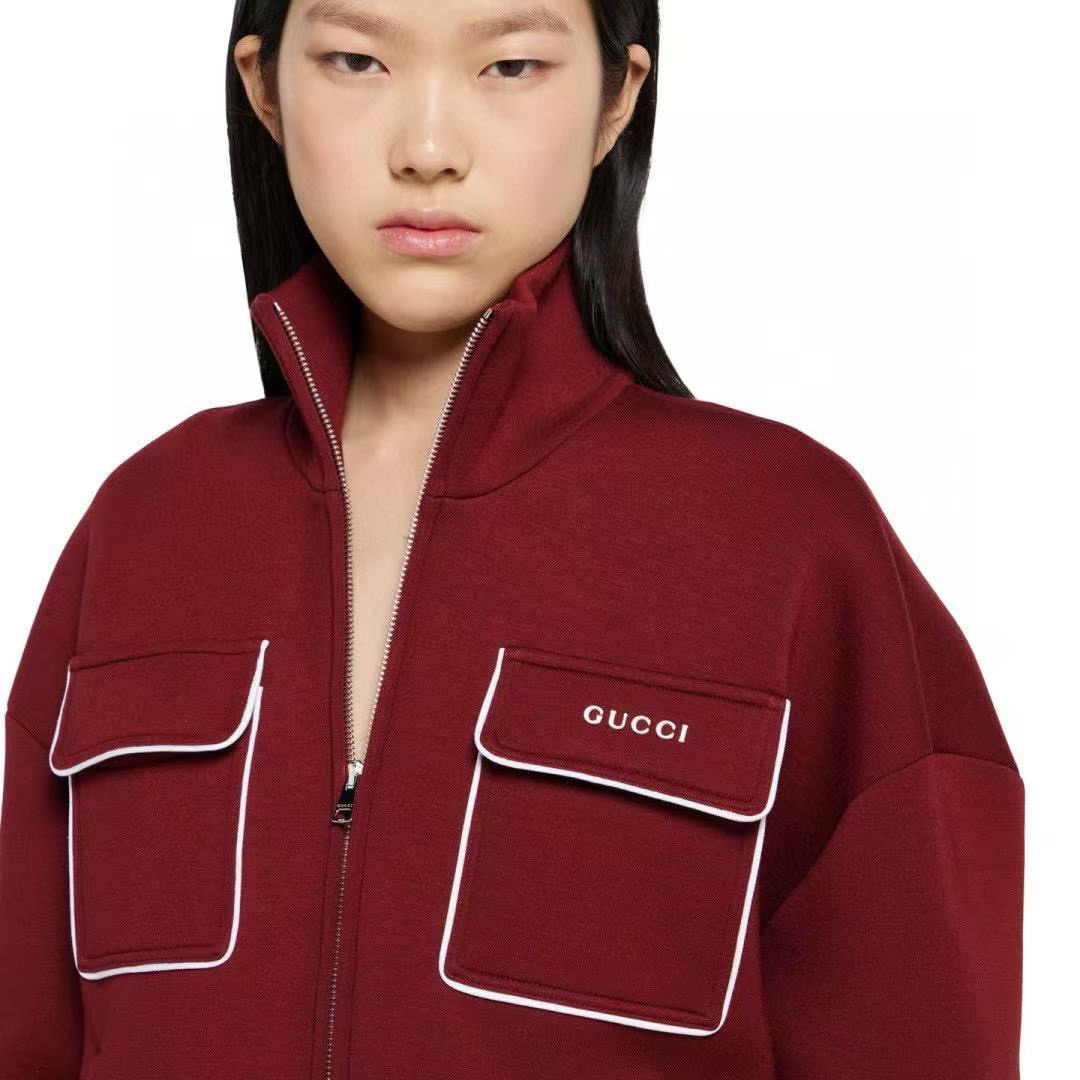 Gucci 구찌 배색 파이핑 포켓 집업 자켓 스커트 세트 1