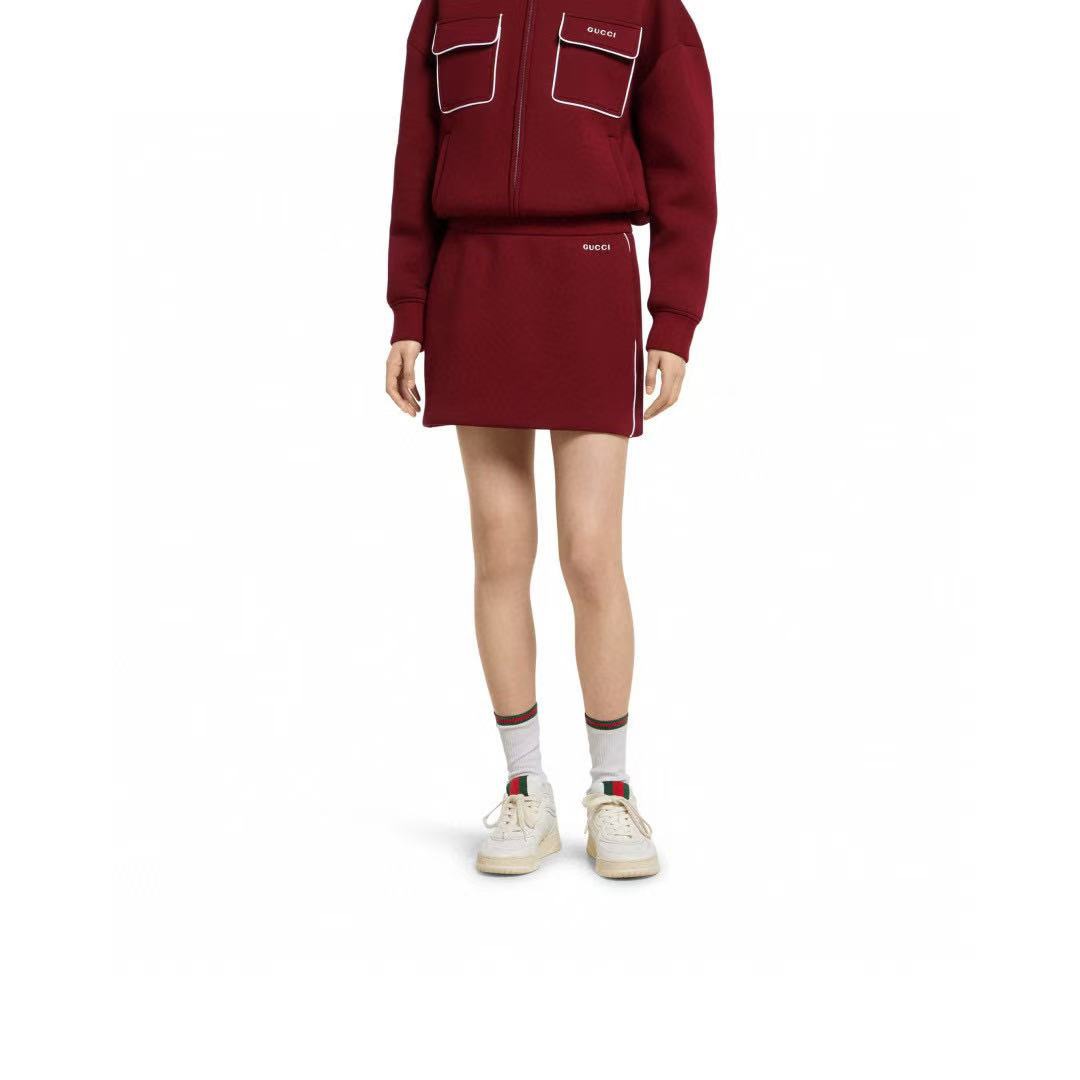 Gucci 구찌 배색 파이핑 포켓 집업 자켓 스커트 세트 7