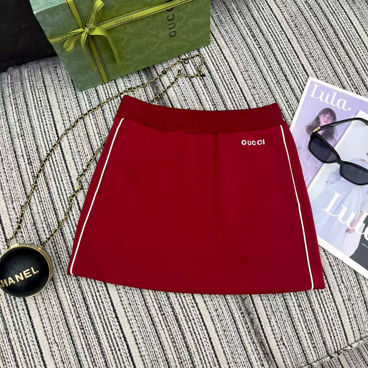 Gucci 구찌 배색 파이핑 포켓 집업 자켓 스커트 세트 20