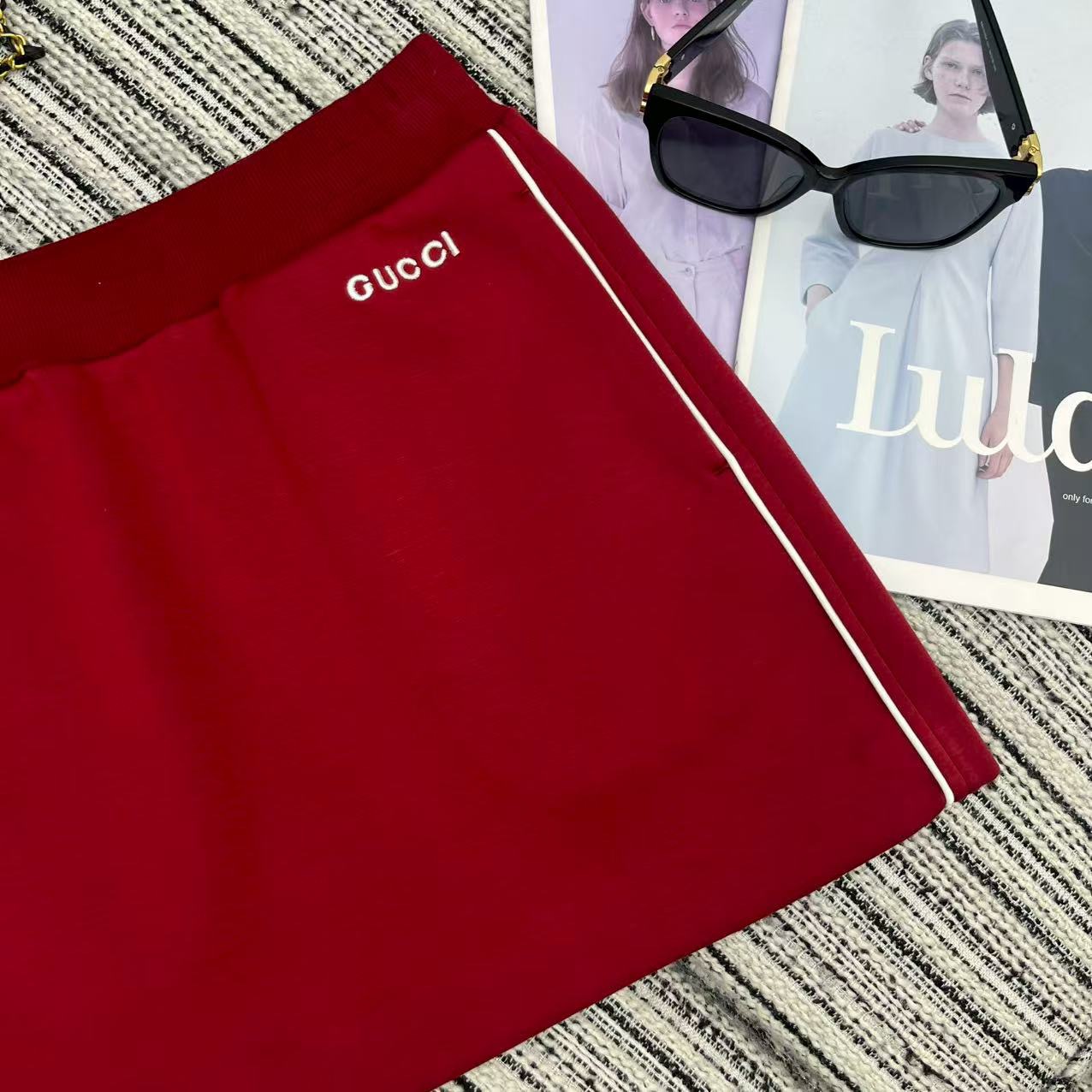 Gucci 구찌 배색 파이핑 포켓 집업 자켓 스커트 세트 23