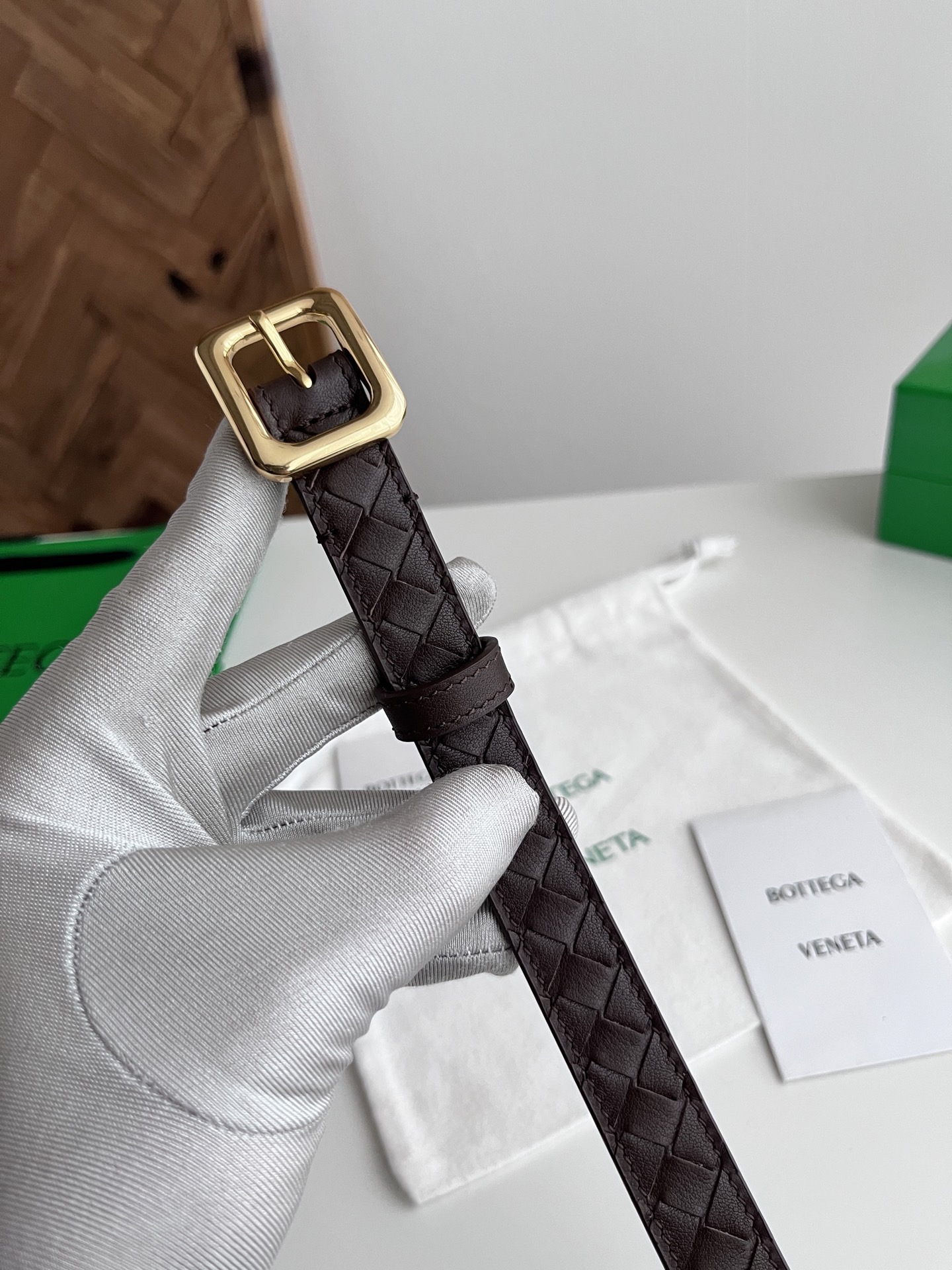 Bottega Veneta 보테가베네타 보테가 베네타 인트레치오 여성 가죽 허리벨트 3