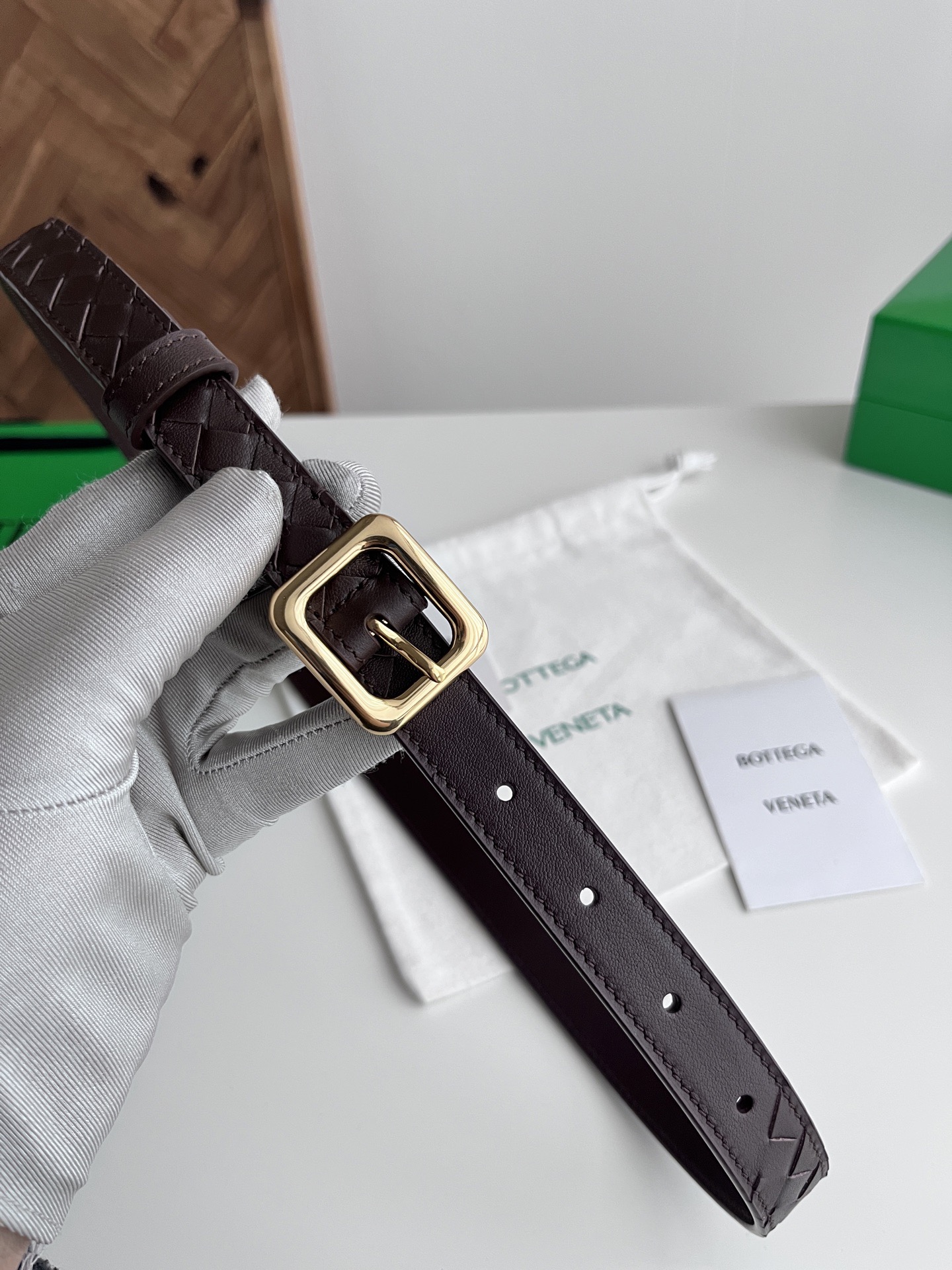 Bottega Veneta 보테가베네타 보테가 베네타 인트레치오 여성 가죽 허리벨트 6