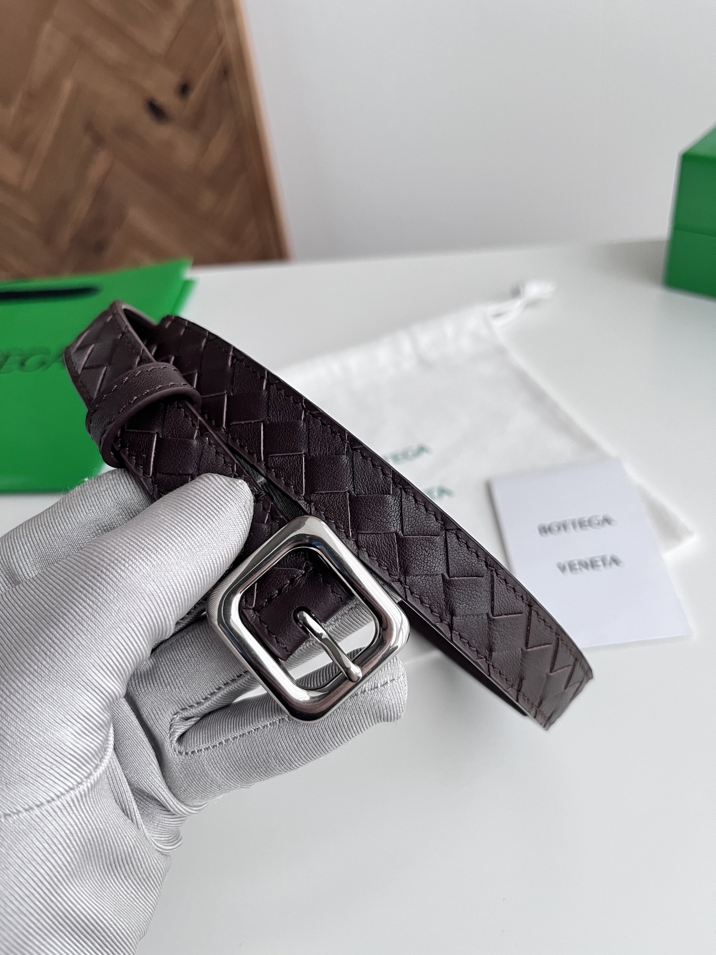 Bottega Veneta 보테가베네타 보테가 베네타 인트레치오 여성 가죽 허리벨트 8