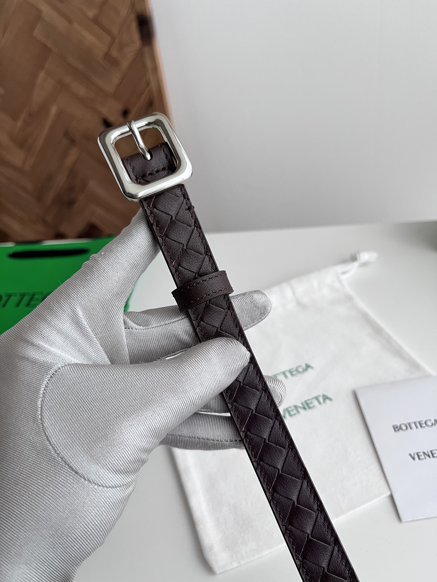 Bottega Veneta 보테가베네타 보테가 베네타 인트레치오 여성 가죽 허리벨트 9