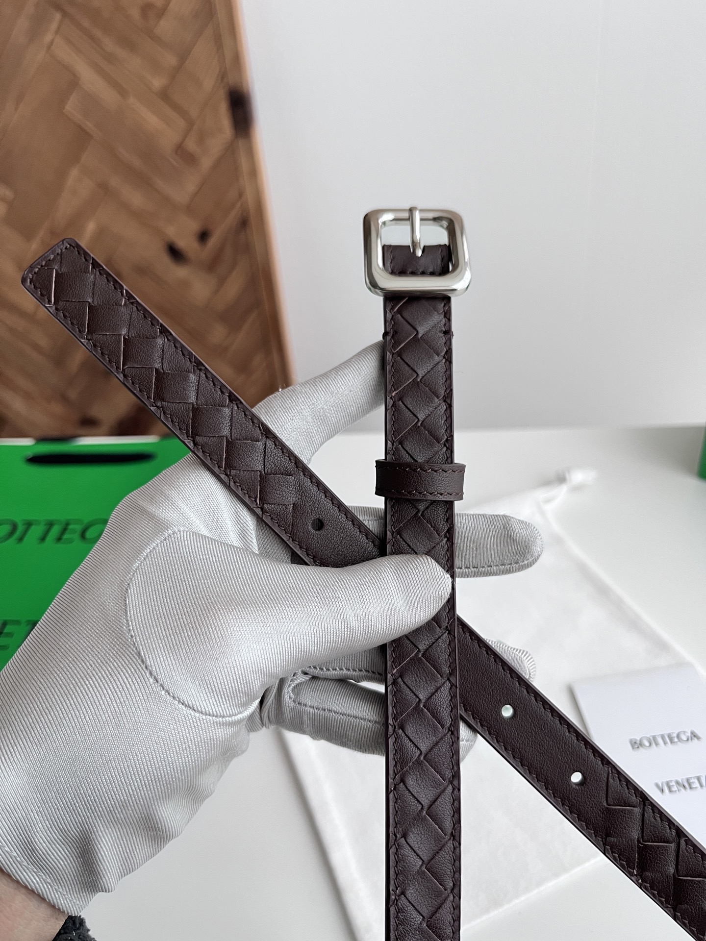 Bottega Veneta 보테가베네타 보테가 베네타 인트레치오 여성 가죽 허리벨트 10