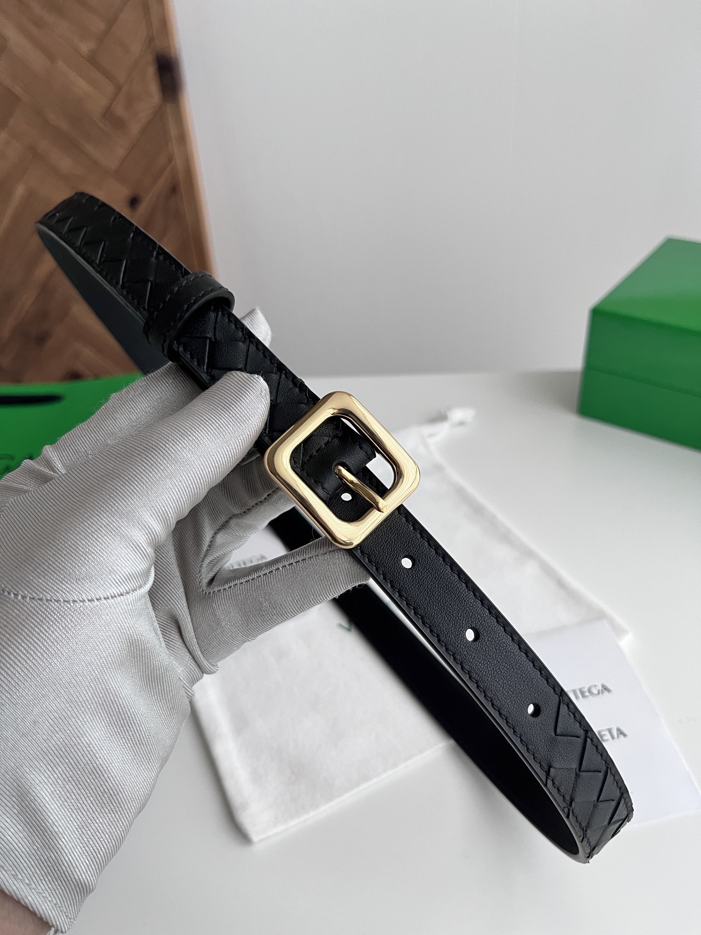 Bottega Veneta 보테가베네타 보테가 베네타 인트레치오 여성 가죽 벨트 6